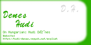 denes hudi business card